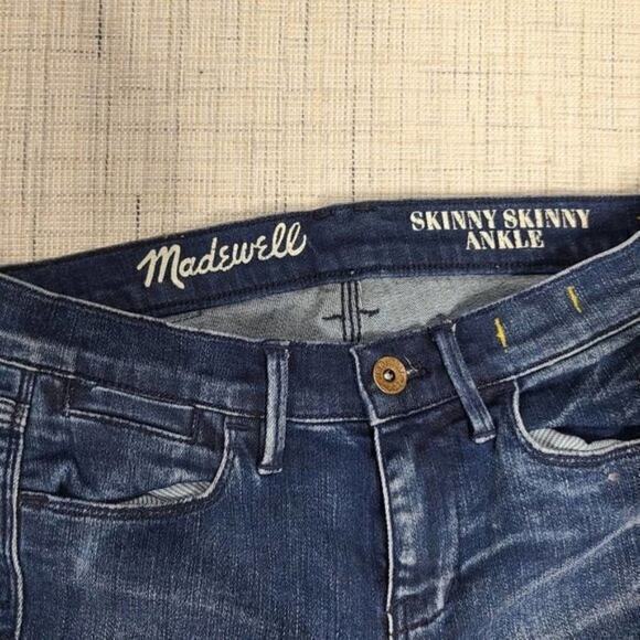Madewell Women’s Skinny Skinny Ankle Zip Jeans Size 24 - Picture 5 of 5